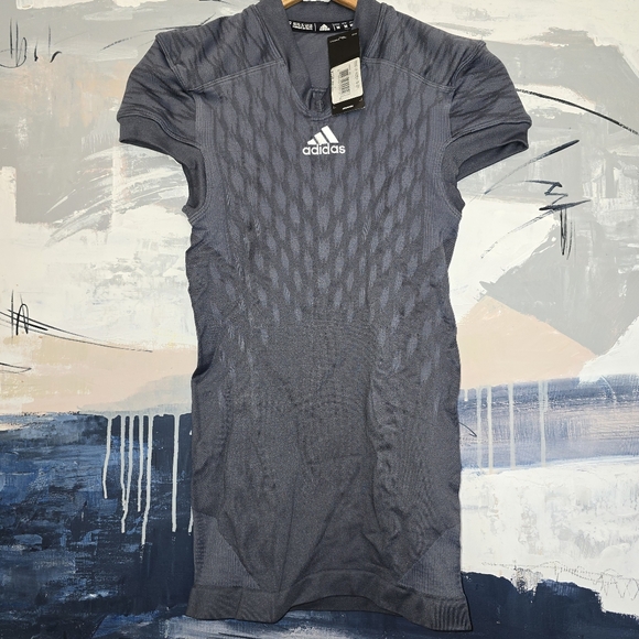 Adidas Men's Size Medium Grey Techfit Primeknit Climacool Football Jersey New - Picture 1 of 3
